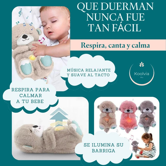Otto la Nutria – Peluche con respiración y música para ayudar a tu bebé a dormir